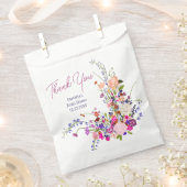 モダン野感謝してい花ブライダルシャワー フェイバーバッグ (クリップ留めされた状態)