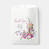 モダン野感謝してい花ブライダルシャワー フェイバーバッグ (正面)