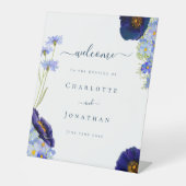 モダン野結婚花の歓迎 台座サイン (正面)