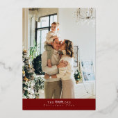 モダン金エレガント箔フォトクリスマスカード 箔シーズンカード (裏面)