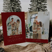 モダン金エレガント箔フォトクリスマスカード 箔シーズンカード