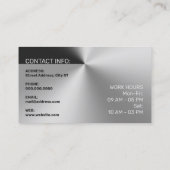 モダン金エレガント銀 名刺 (裏面)