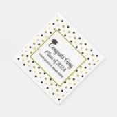 モダン金ゴールドおめでとう2025年卒業クラス スタンダードランチョンナプキン (角)