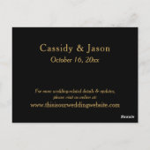 モダン金ゴールドおよびブラックの宿泊施設エンクロージャカード ポストカード (裏面)