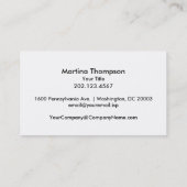 モダン金ゴールドが白黒でカール 名刺 (裏面)