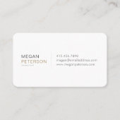 モダン金ゴールドとグレーの名刺 名刺 (正面)