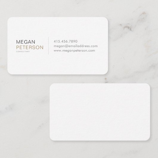 モダン金ゴールドとグレーの名刺 名刺 (正面/裏面)