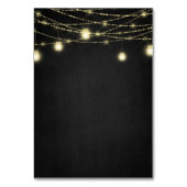 モダン金ゴールドとブラックライトのスクリプエレガントト テーブルナンバー (裏面)