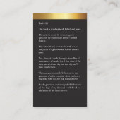 モダン金ゴールドとブラック写真葬式祈りの言葉カード 名刺 (裏面)