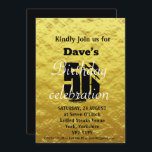 モダン金ゴールドとブラック50th Any Age誕生日 招待状<br><div class="desc">モダン金ゴールドとブラック50th Any Year誕生日招待状</div>