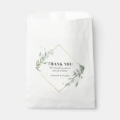 モダン金ゴールドと葉のフレーム フェイバーバッグ (正面)