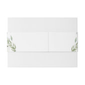 モダン金ゴールドと葉のフレーム 招待状ベリーバンド (裏面例)