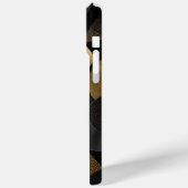 モダン金ゴールドと銀の幾何学円 Case-Mate iPhoneケース (裏面 / 左)