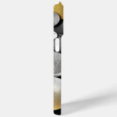 モダン金ゴールドと銀の幾何学円 Case-Mate iPhoneケース (裏面 / 右)