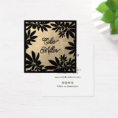 モダン金ゴールドと黒のフローラ・スクリプトフォント (デスク)