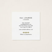 モダン金ゴールドと黒のフローラ・スクリプトフォント (裏面)