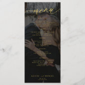 モダン金ゴールドと黒結婚写真 メニュー (正面)