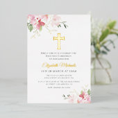 モダン金ゴールドの交わる 箔招待状 (立ち正面)