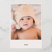 モダン金ゴールドの交わる 箔招待状 (裏面)