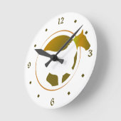 モダン金ゴールドの円番号 ラウンド壁時計 (傾斜)