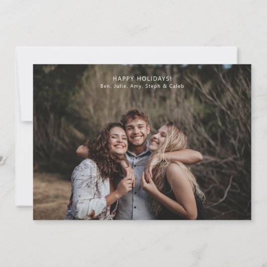 モダン金ゴールドの喜び書道台本の写真 シーズンカード (裏面)