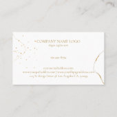 モダン金ゴールドの手書き線 名刺 (裏面)