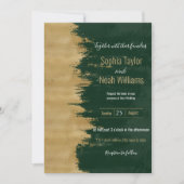 モダン金ゴールドの緑のブラシストロークの抽象芸術絵画の (正面)