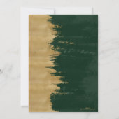 モダン金ゴールドの緑のブラシストロークの抽象芸術絵画の (裏面)