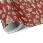 モダン金ゴールドの飾り ラッピングペーパー (ロールコーナー)