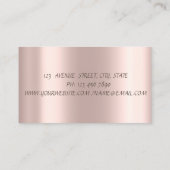 モダン金ゴールドはさみバラ金ゴールドグリッタードリップ 名刺 (裏面)