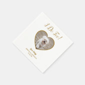 モダン金ゴールドはPet'sの結婚使用 スタンダードカクテルナプキン (角)