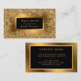 モダン金ゴールドひし形テキストの追加 名刺