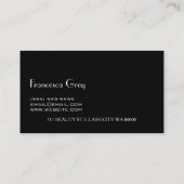 モダン金ゴールドまつげ拡張メークアップアーティスト 名刺 (裏面)