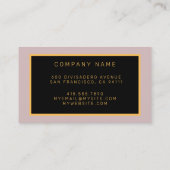 モダン金ゴールドイベントテキストの追加 名刺 (裏面)