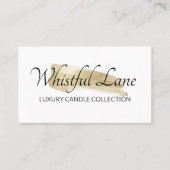 モダン金ゴールドインクロゴキャンドル及び石鹸 名刺 (正面)