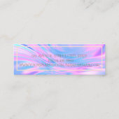 モダン金ゴールドインスタグラム型ホログラフィック スキニー名刺 (裏面)