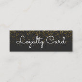 モダン金ゴールドエレガントグリッターサロン ロイヤリティカード (正面)