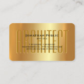 モダン金ゴールドエレガントタイポグラフィScript Architect 名刺 (裏面)