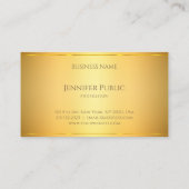 モダン金ゴールドエレガントデザインスクリプトのクラステンプレート 名刺 (裏面)