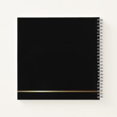 モダン金ゴールドエレガントトランペットミュージシャン先生 ノートブック (裏面)