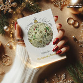 モダン金ゴールドエレガントドードルオーナメント シーズンカード