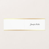 モダン金ゴールドエレガントハンドスクリプトシンプルテンプレート 名刺 (外部フラット)