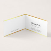 モダン金ゴールドエレガントハンドスクリプトシンプルテンプレート 名刺 (内部)