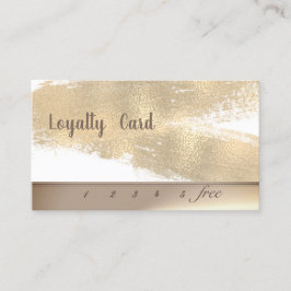 モダン金ゴールドエレガントブラシストロークロイヤリティカード ロイヤリティカード
