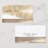 モダン金ゴールドエレガントブラシストロークロイヤリティカード ロイヤリティカード (正面/裏面)
