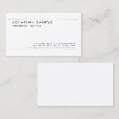 モダン金ゴールドエレガントホワイトトレンディーシックシンプルプレーン 名刺 (正面/裏面)