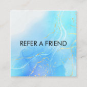 モダン金ゴールドエレガント大理石美しいサロン 紹介カード (正面)