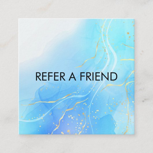 モダン金ゴールドエレガント大理石美しいサロン 紹介カード (正面)