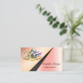 モダン金ゴールドエレガント幾何シック・ロータス 名刺 (スタンド正面)