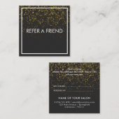 モダン金ゴールドエレガント美しいサロン 紹介カード (正面/裏面)